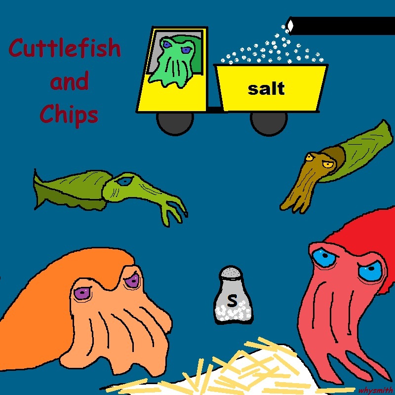 Cuttlefish and chips